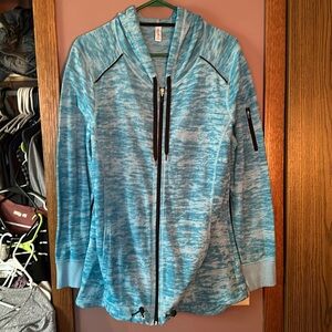 Women’s Zip Up Hoodie Exertek Blue Size 1xl